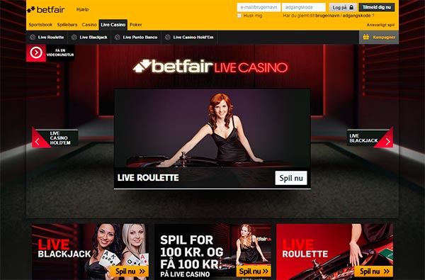Betfair Live casino