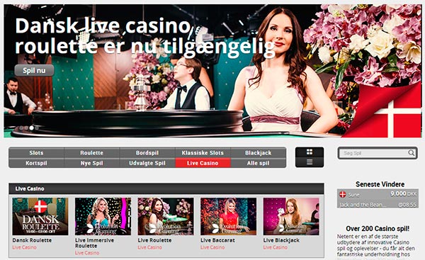 Live casinospil