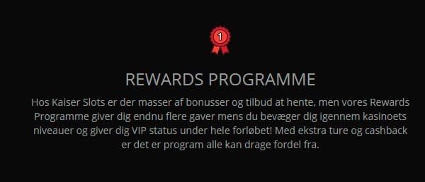 Rewards programme